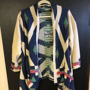 Tribal print cardigan